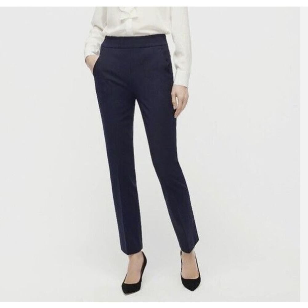 J. Crew Remi‎ pant in bi-stretch cotton in Navy Blue Size 8